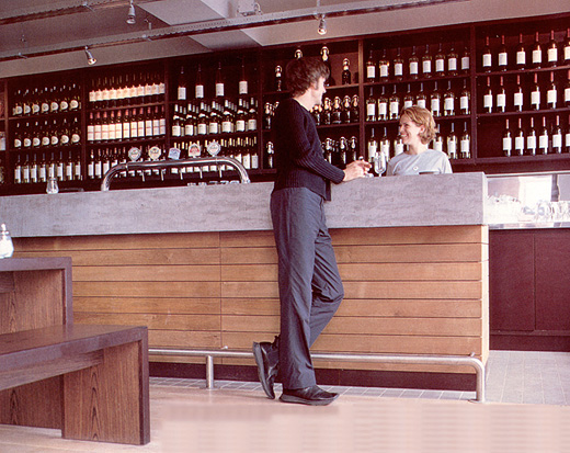 Man hanging on bar
