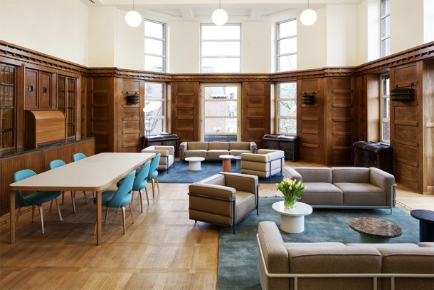 chic interior lounge and tables