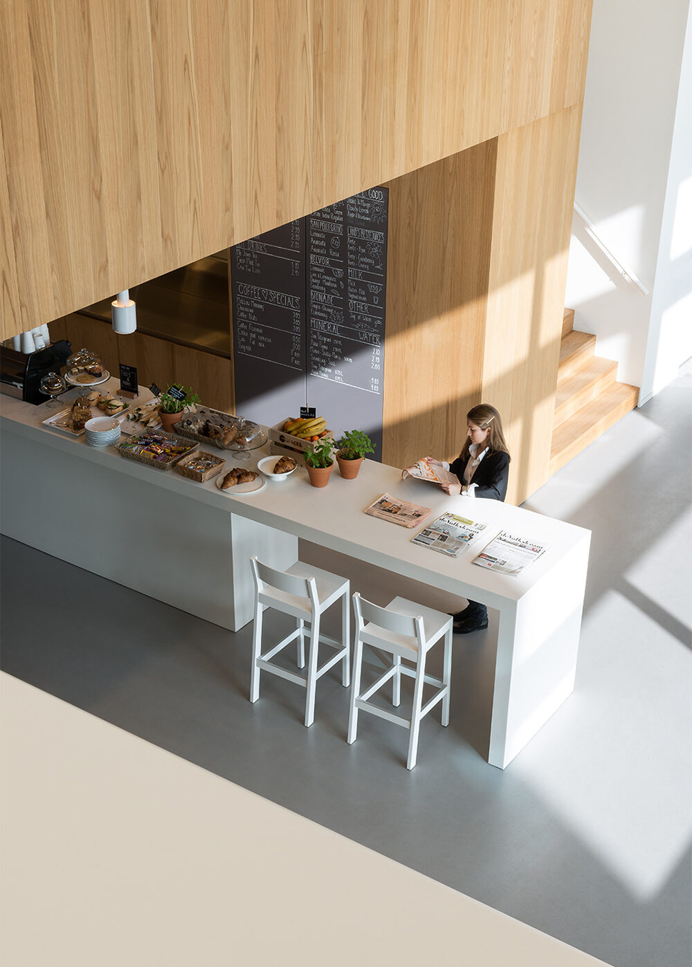 Spaces ZuidAs, Amsterdam cropped Bar at the Spaces ZuidAs entrance.