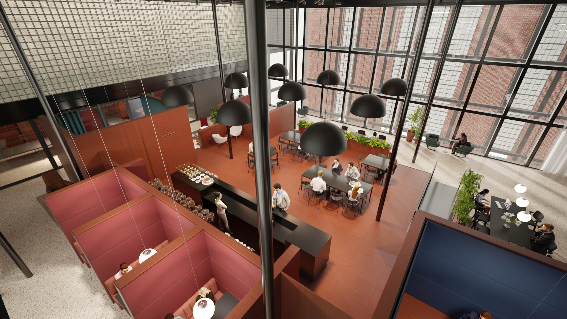 9-Level 3-Central business club-High level view towards south atrium