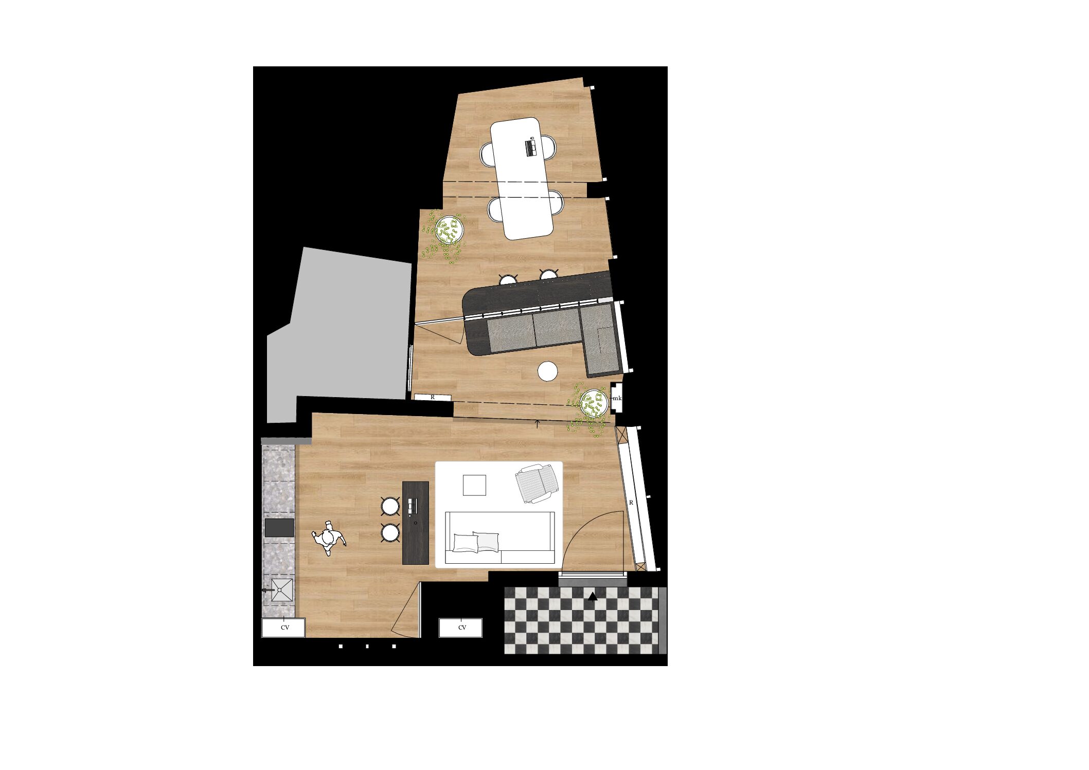 living office - sketch design